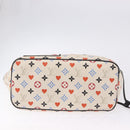 LOUIS VUITTON Monogram Game On Neverfull MM Tote Bag White M57462 LV Auth 202187-7