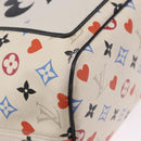 LOUIS VUITTON Monogram Game On Neverfull MM Tote Bag White M57462 LV Auth 202187-10
