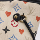 LOUIS VUITTON Monogram Game On Neverfull MM Tote Bag White M57462 LV Auth 202187-18