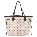 LOUIS VUITTON Monogram Game On Neverfull MM Tote Bag White M57462 LV Auth 202187-2