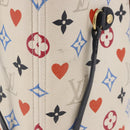 LOUIS VUITTON Monogram Game On Neverfull MM Tote Bag White M57462 LV Auth 202187-5