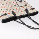 LOUIS VUITTON Monogram Game On Neverfull MM Tote Bag White M57462 LV Auth 202187-8