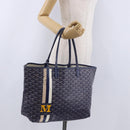 GOYARD Saint Louis PM Tote Bag PVC Leather Navy Auth 202188A-26