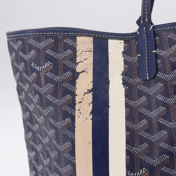 GOYARD Saint Louis PM Tote Bag PVC Leather Navy Auth 202188A