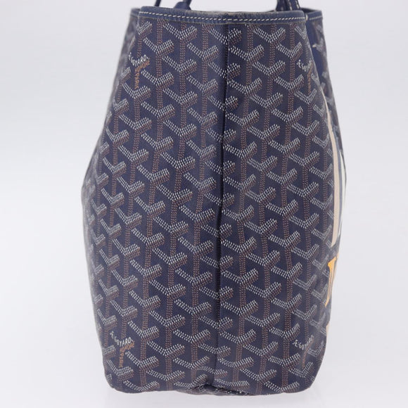 GOYARD Saint Louis PM Tote Bag PVC Leather Navy Auth 202188A