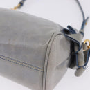 Miu Miu Shoulder Bag Vitellolux Light Blue Gold Auth 202191M-16
