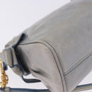 Miu Miu Shoulder Bag Vitellolux Light Blue Gold Auth 202191M-17