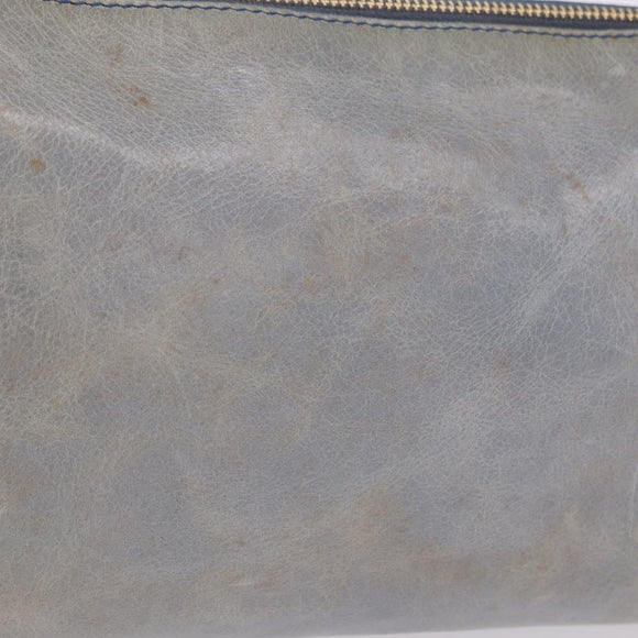 Miu Miu Shoulder Bag Vitellolux Light Blue Gold Auth 202191M