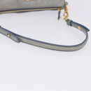 Miu Miu Shoulder Bag Vitellolux Light Blue Gold Auth 202191M-9