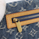 LOUIS VUITTON Monogram Denim Pochette Plat Clutch Bag Blue M95007 Auth 202197V-18