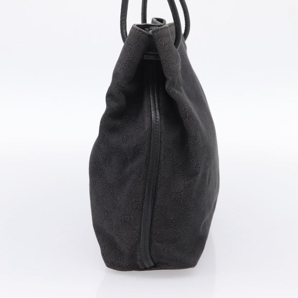 GUCCI GG Canvas Tote Bag Black 101341 Auth 202202