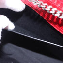 SAINT LAURENT Chain Kate Shoulder Bag Leather Red Silver Auth 202203V-25