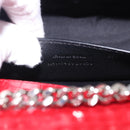SAINT LAURENT Chain Kate Shoulder Bag Leather Red Silver Auth 202203V-11
