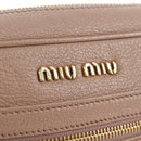 Miu Miu Shoulder Bag Leather 2way Pink Gold Auth 202204M-19