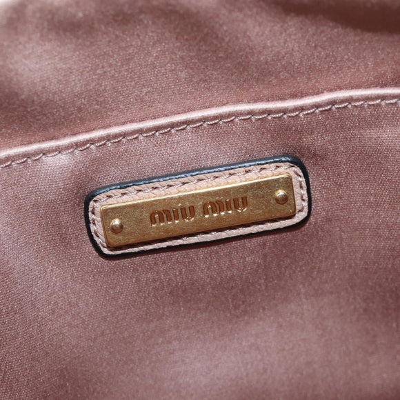 Miu Miu Shoulder Bag Leather 2way Pink Gold Auth 202204M