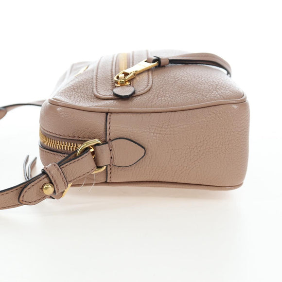 Miu Miu Shoulder Bag Leather 2way Pink Gold Auth 202204M