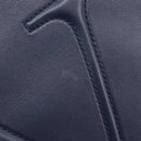 VALENTINO Hand Bag Leather 2way Navy Gold Auth 202206V-10
