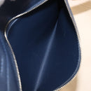 VALENTINO Hand Bag Leather 2way Navy Gold Auth 202206V-26