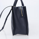 VALENTINO Hand Bag Leather 2way Navy Gold Auth 202206V-3