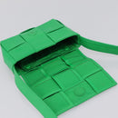 BOTTEGA VENETA MAXI INTRECCIATO Candy Shoulder Bag Leather Green Auth 202207A-14