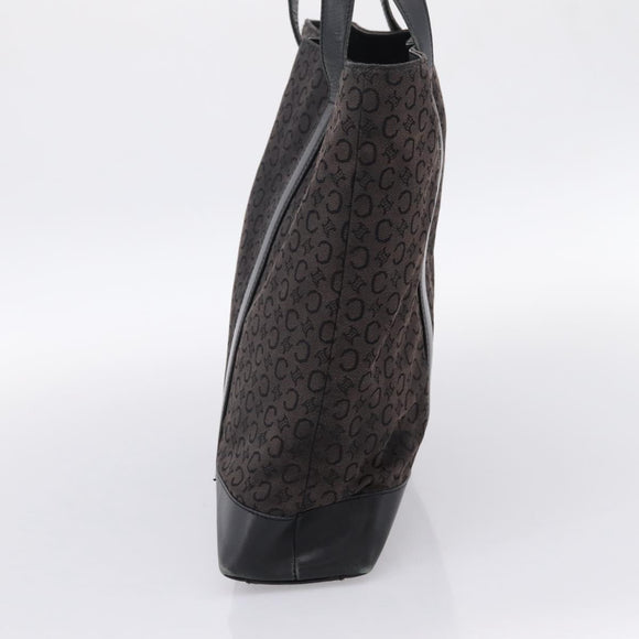 CELINE C Macadam Tote Bag Canvas Black Auth 202213