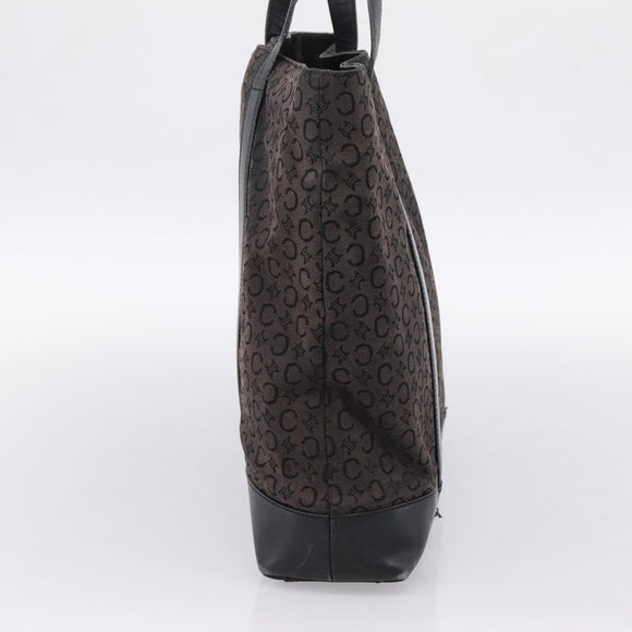 CELINE C Macadam Tote Bag Canvas Black Auth 202213