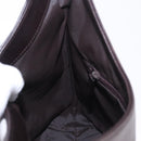 GUCCI Bamboo Shoulder Bag Leather Dark Brown Silver 001 3244 Auth 202214A-18