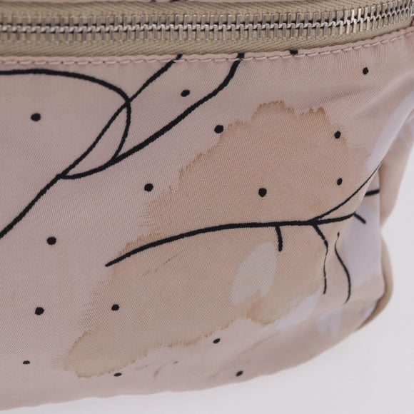 PRADA Tote Bag Nylon Pink Silver Auth 202215