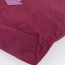 PRADA Tote Bag Nylon Purple Gold Tone Auth 202217A-10