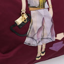 PRADA Tote Bag Nylon Purple Gold Tone Auth 202217A-16