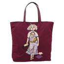 PRADA Tote Bag Nylon Purple Gold Tone Auth 202217A-2