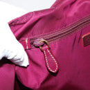 PRADA Tote Bag Nylon Purple Gold Tone Auth 202217A-21