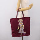 PRADA Tote Bag Nylon Purple Gold Tone Auth 202217A-26