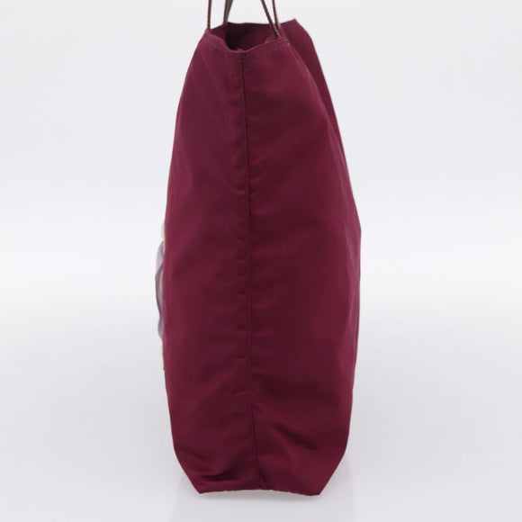 PRADA Tote Bag Nylon Purple Gold Tone Auth 202217A