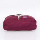 PRADA Tote Bag Nylon Purple Gold Tone Auth 202217A-9