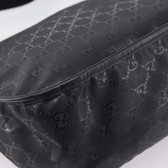 GUCCI GG Implementation Shoulder Bag PVC Black Silver 201732 Auth 202218A