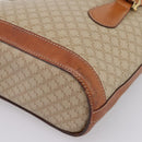 CELINE Macadam Tote Bag PVC Leather Beige Gold Tone Auth 202219-9