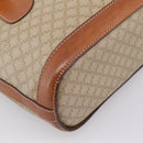 CELINE Macadam Tote Bag PVC Leather Beige Gold Tone Auth 202219-16
