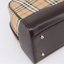 BURBERRY Nova Check Shoulder Bag Canvas Beige Gold Tone Auth 202220A-16