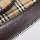 BURBERRY Nova Check Shoulder Bag Canvas Beige Gold Tone Auth 202220A-10