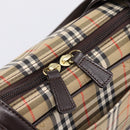 BURBERRY Nova Check Shoulder Bag Canvas Beige Gold Tone Auth 202220A-11