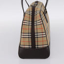 BURBERRY Nova Check Shoulder Bag Canvas Beige Gold Tone Auth 202220A-4