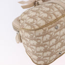 Christian Dior Romantic Chain Shoulder Bag PVC Leather Beige Silver Auth 202221A-14