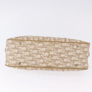 Christian Dior Romantic Chain Shoulder Bag PVC Leather Beige Silver Auth 202221A-5
