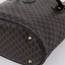CELINE Macadam Tote Bag PVC Leather Black Gold Tone Auth 202222A-14