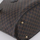 CELINE Macadam Tote Bag PVC Leather Black Gold Tone Auth 202222A-15