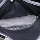 CELINE Macadam Tote Bag PVC Leather Black Gold Tone Auth 202222A-10