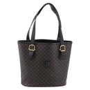 CELINE Macadam Tote Bag PVC Leather Black Gold Tone Auth 202222A-13