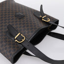 CELINE Macadam Tote Bag PVC Leather Black Gold Tone Auth 202222A-6