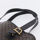 CELINE Macadam Tote Bag PVC Leather Black Gold Tone Auth 202222A-8